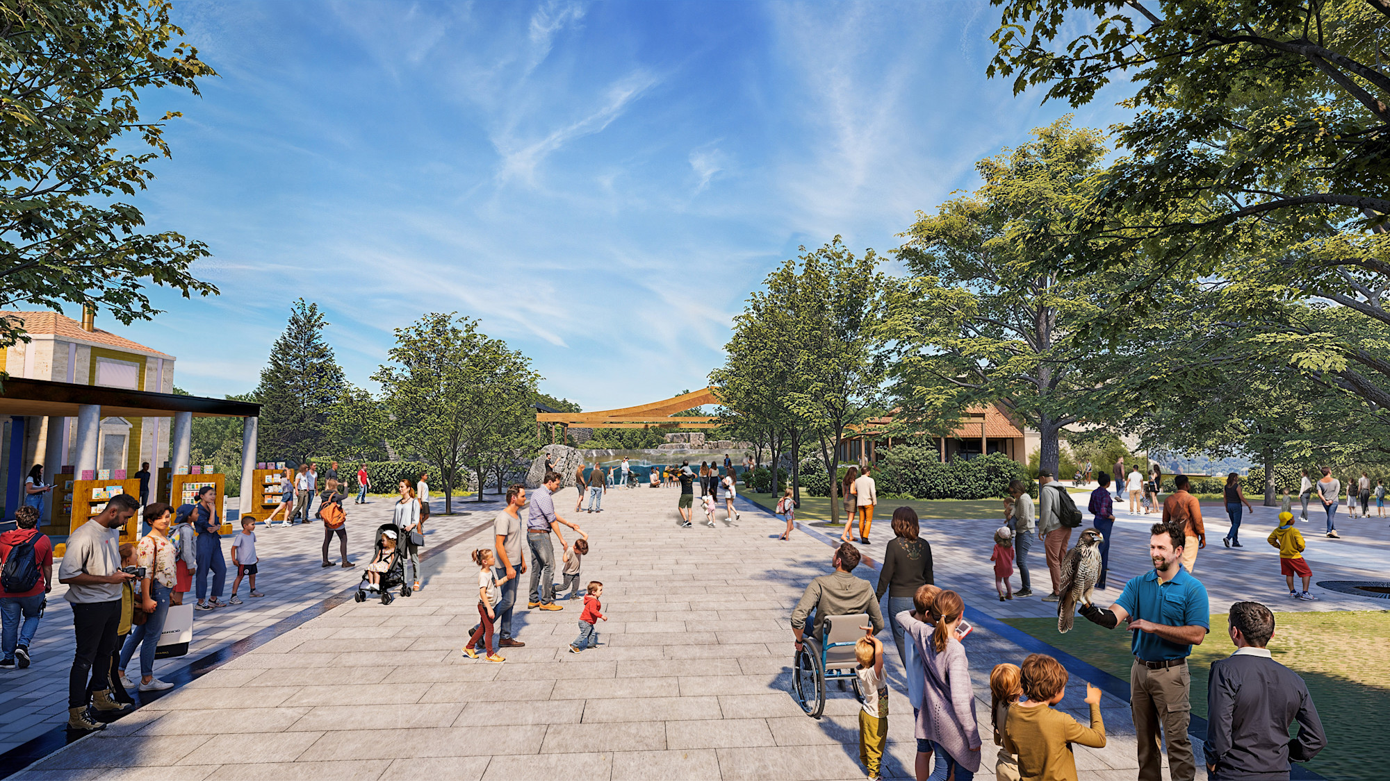 An artist's rendering of the renovated North Gate at Brookfield Zoo Chicago.