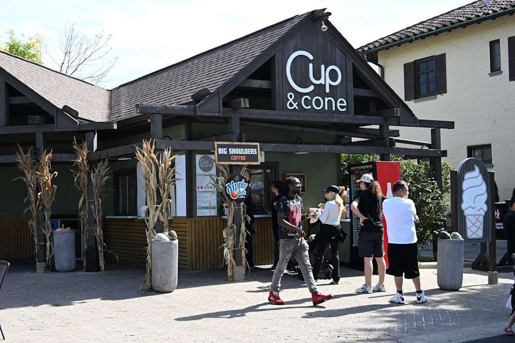 The exterior of Cup and Cone. 