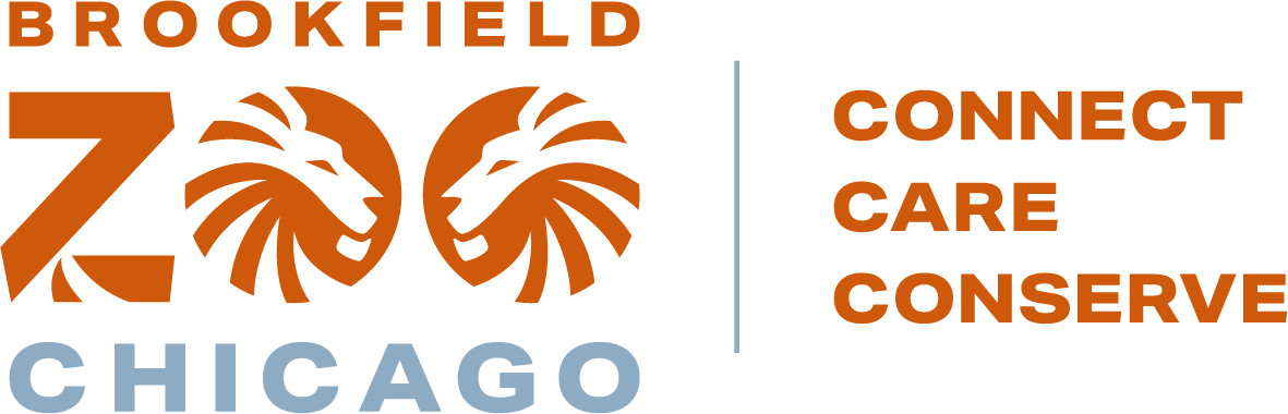 Brookfield Zoo Chicago logo with Connect Care Conserve tagline.