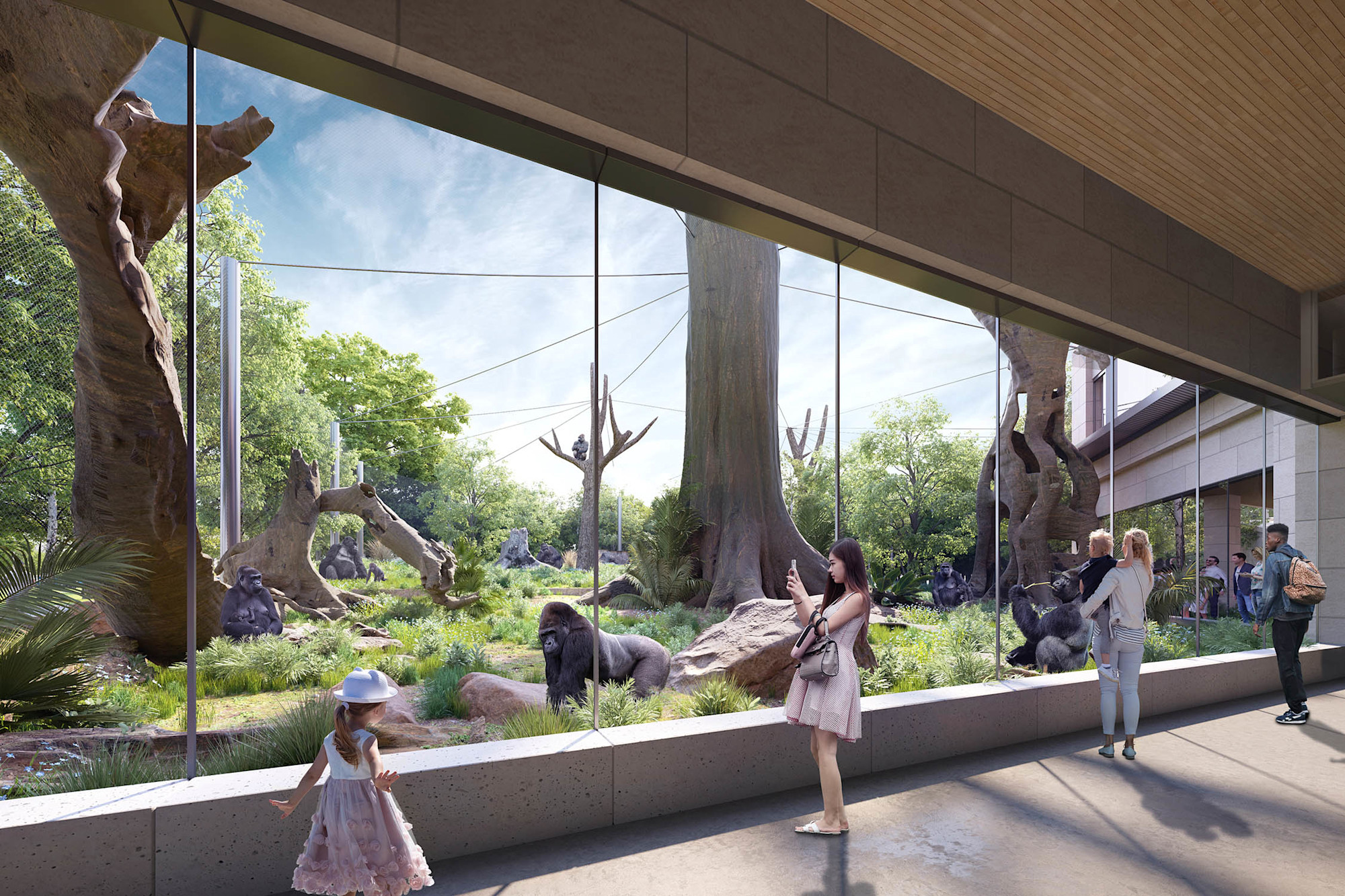 A rendering of the new Bramsen Tropical Forests habitat that Brookfield Zoo Chicago will have under the Next Century Plan