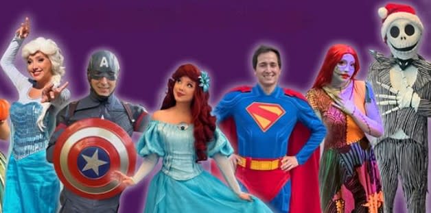 People dressed up as famous characters.
