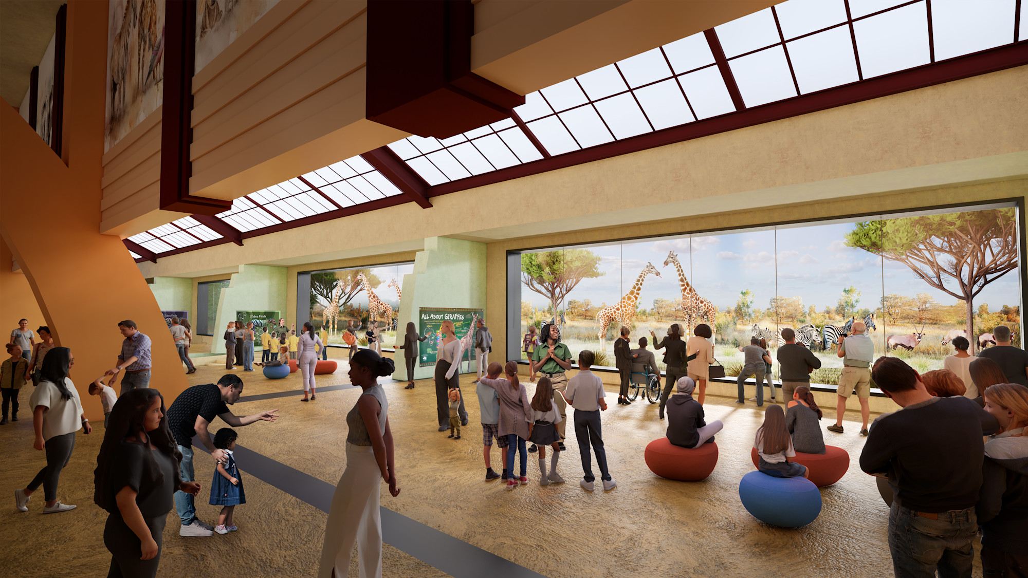 An artist's rendering of a new Pachyderm Habitat at Brookfield Zoo Chicago.