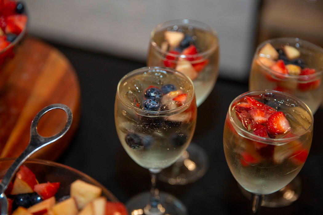 Four glasses of sangria