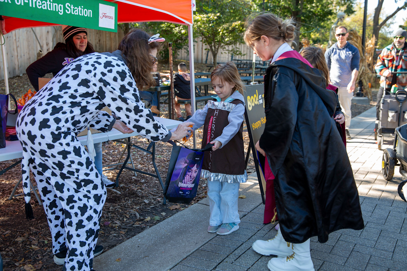Children trick-or-treat at Boo! at the Zoo